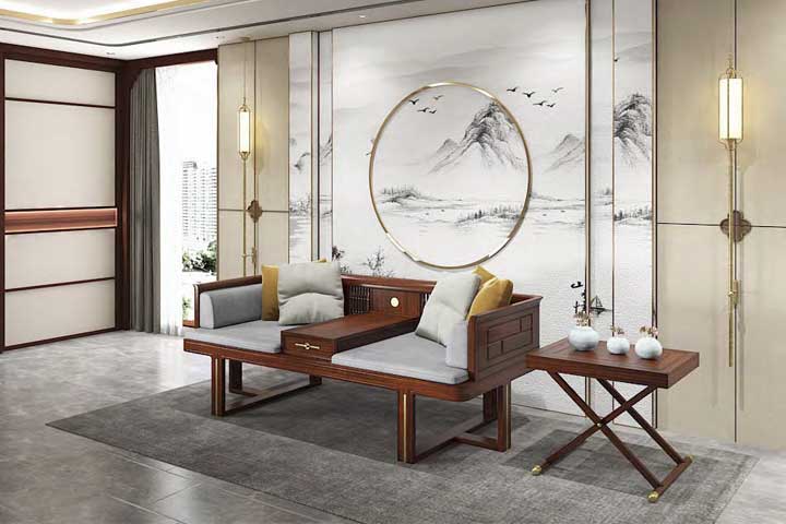 新中式實木休閑沙發(fā)，新中式接待沙發(fā)